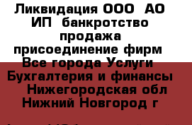 Ликвидация ООО, АО, ИП, банкротство, продажа, присоединение фирм - Все города Услуги » Бухгалтерия и финансы   . Нижегородская обл.,Нижний Новгород г.